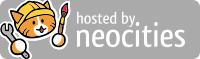 Badge that reads 'hosted by neocities'